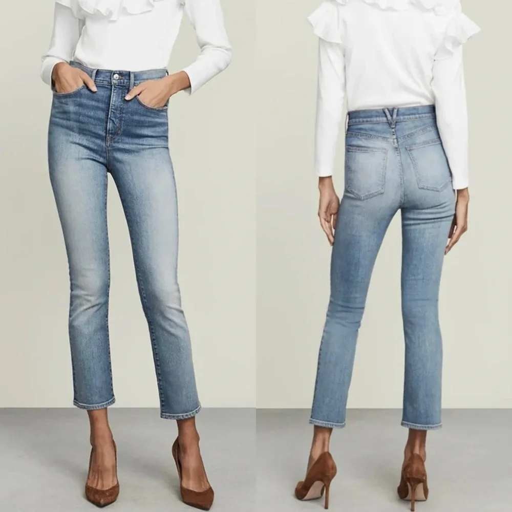 Veronica Beard Carly Kick Flare Jeans US 25 Blue Denim Designer Classic